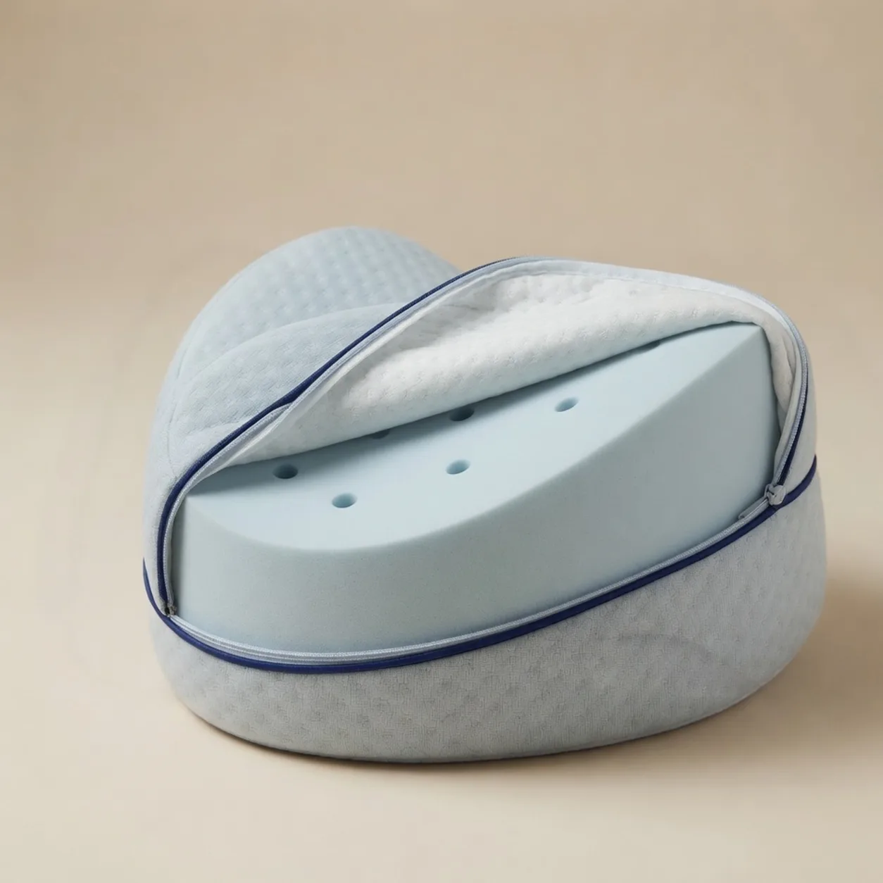 The GapFill memory core — ventilated foam under a zip-off Mist cover